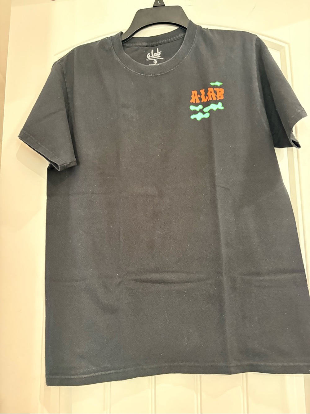 A.Lab Men's Black Short Sleeve Logo Tee